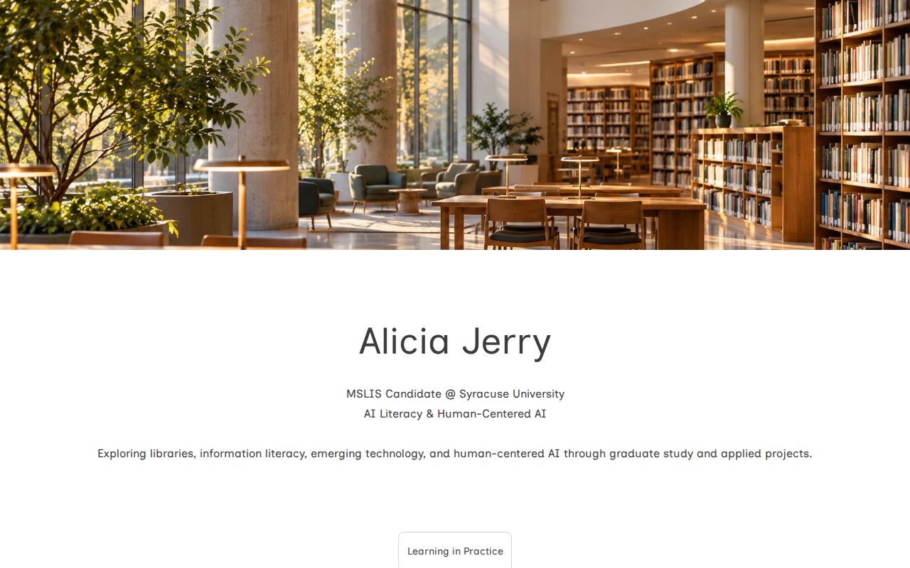 Alicia Jerry — Digital Librarian & UX Designer